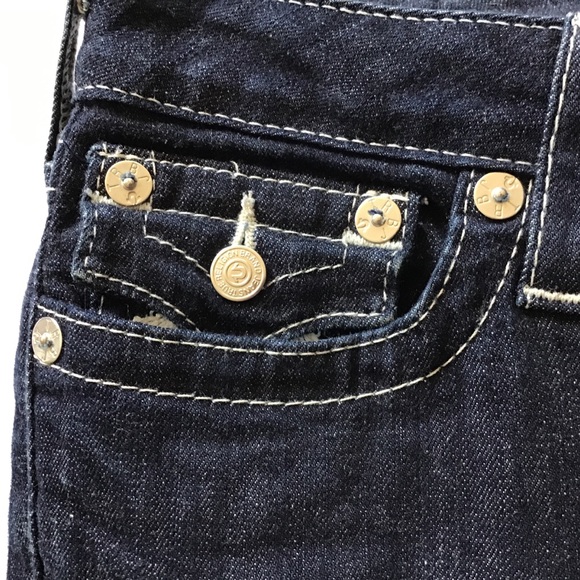 TRUE RELIGION DARK WASH SEQUIN POCKET BOOT CUT JE… - Picture 11 of 16